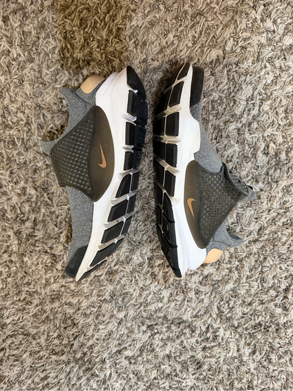 Vintage Nike Gray and Black Slip-On Athletic Shoes